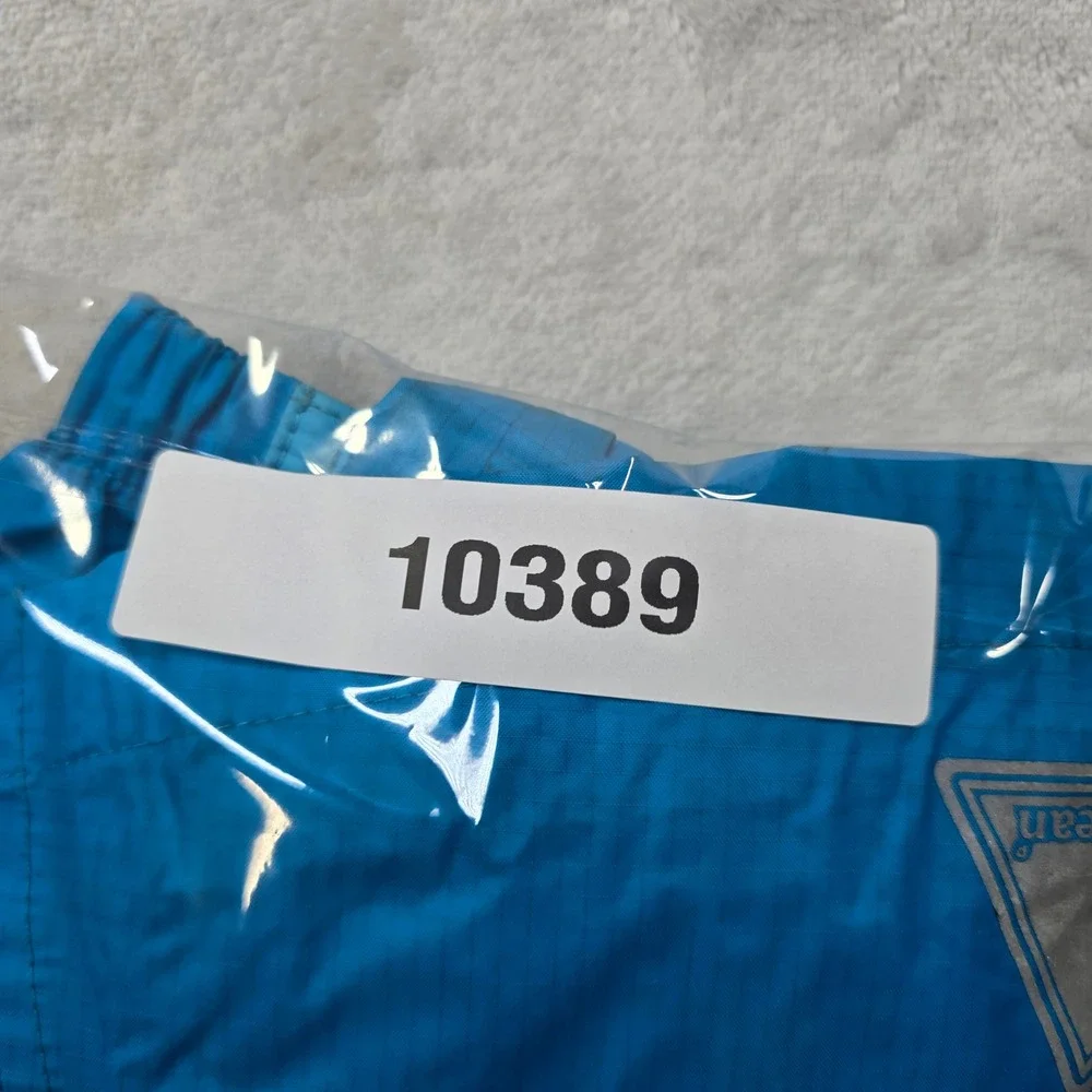 L.L.Bean Rain Jacket Kids Medium 10-12 Blue Lightweight Hooded Zip‎ Up